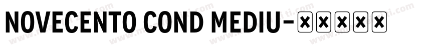 Novecento Cond Mediu字体转换